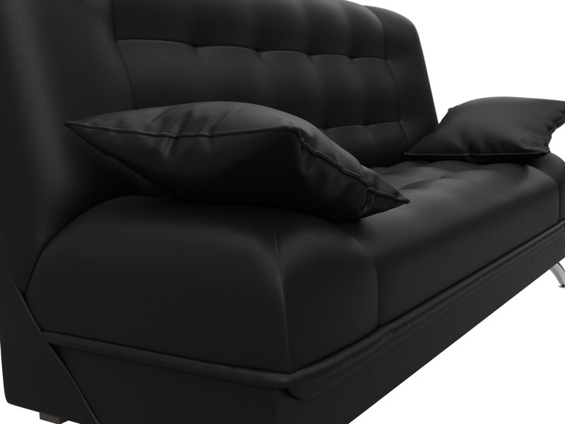 Диван-книжка Анна, Экокожа, Черный