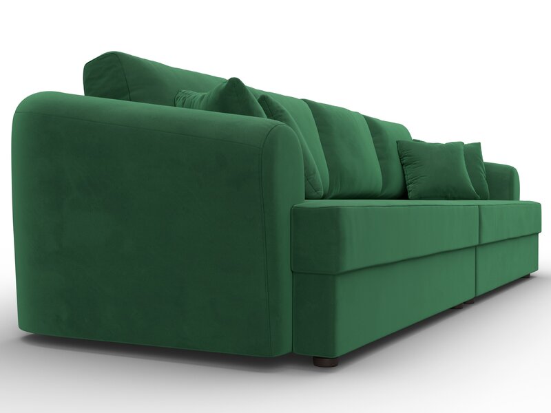 Диван прямой Милтон, Велюр, SEVEN 626 зеленый