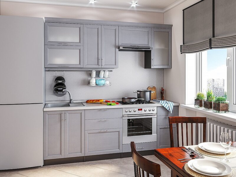 Смеситель для кухни 210/240 1Р, Серый