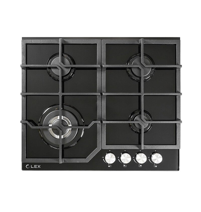 Газовая варочная поверхность GVG 640-1 BL, Черный