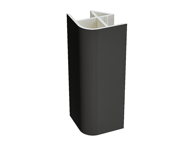 Угол для цоколя ПВХ 90 гр., Graphite