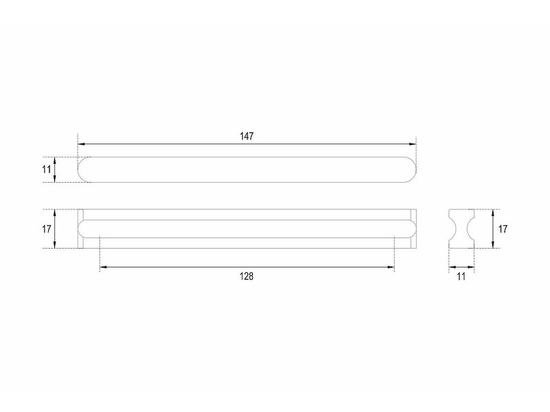 Ручка скоба мебельная VOLNA RS065SC.4, Матовый хром