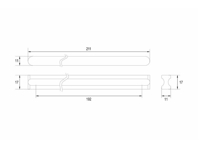 Ручка скоба мебельная VOLNA RS065SC.4, Матовый хром