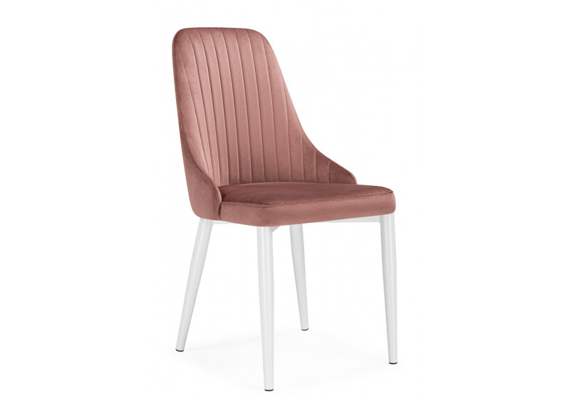 Стул на металлокаркасе, Kora dark pink / white