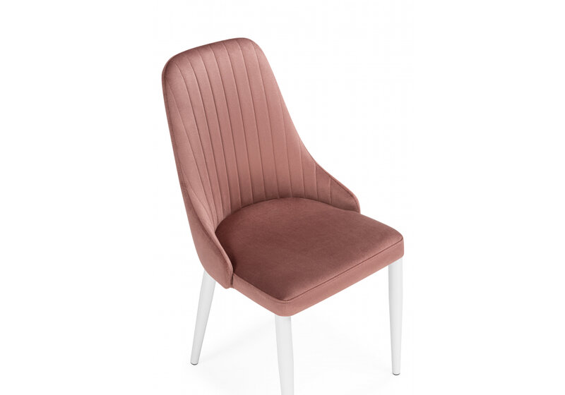 Стул на металлокаркасе, Kora dark pink / white