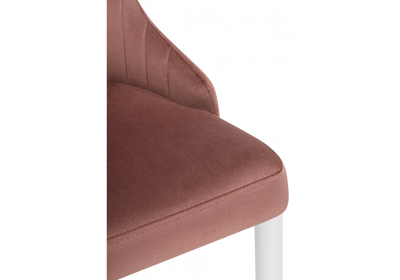 Стул на металлокаркасе, Kora dark pink / white