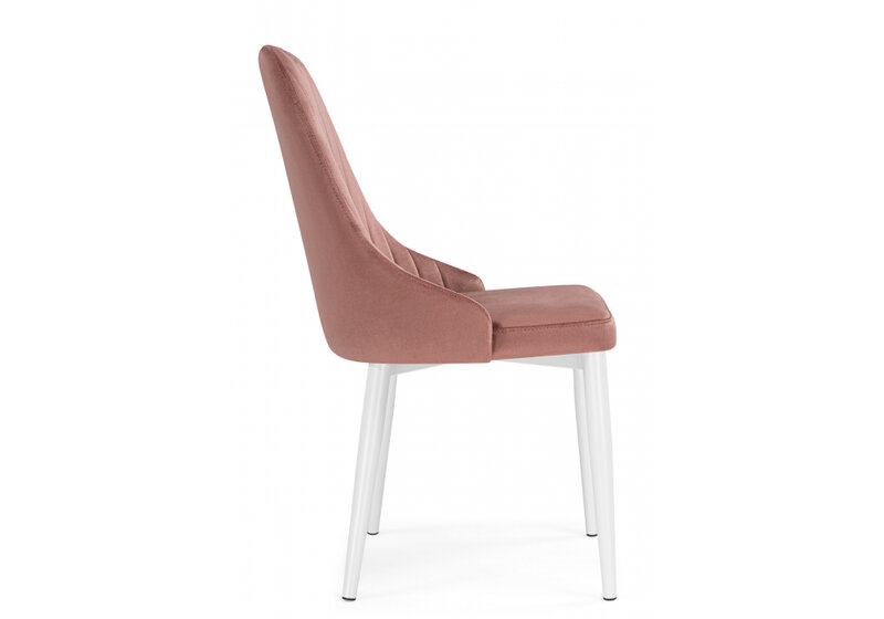 Стул на металлокаркасе, Kora dark pink / white