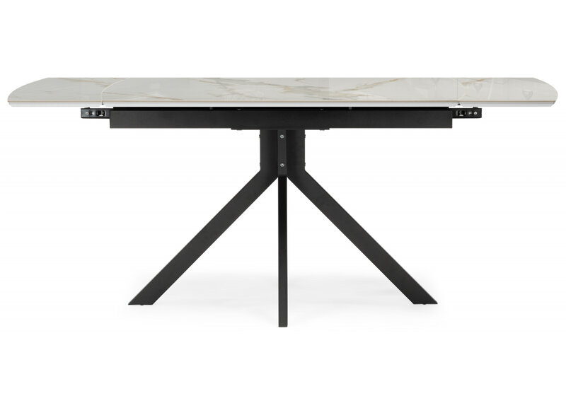 Керамический стол, Катчел 120(180)x80 calacatta gold / черный