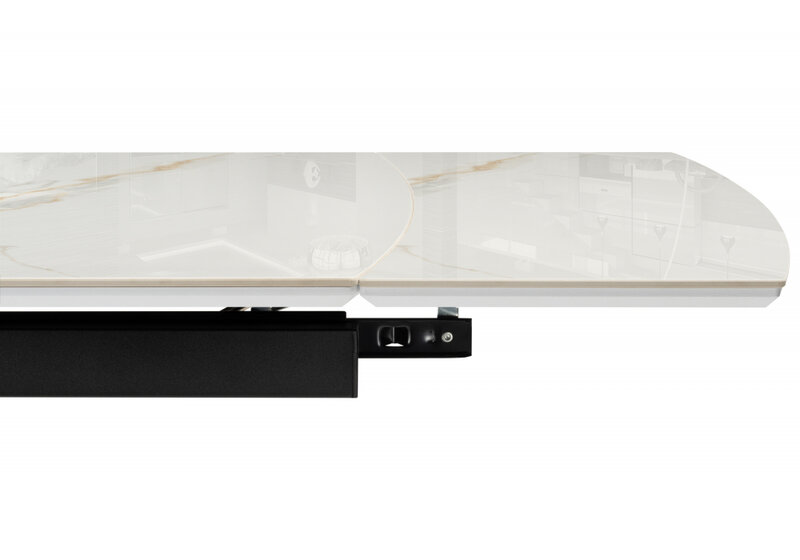 Керамический стол, Катчел 120(180)x80 calacatta gold / черный