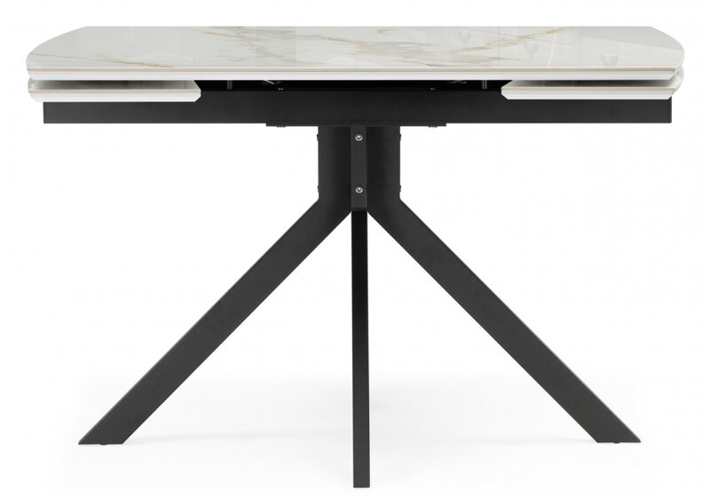 Керамический стол, Катчел 120(180)x80 calacatta gold / черный