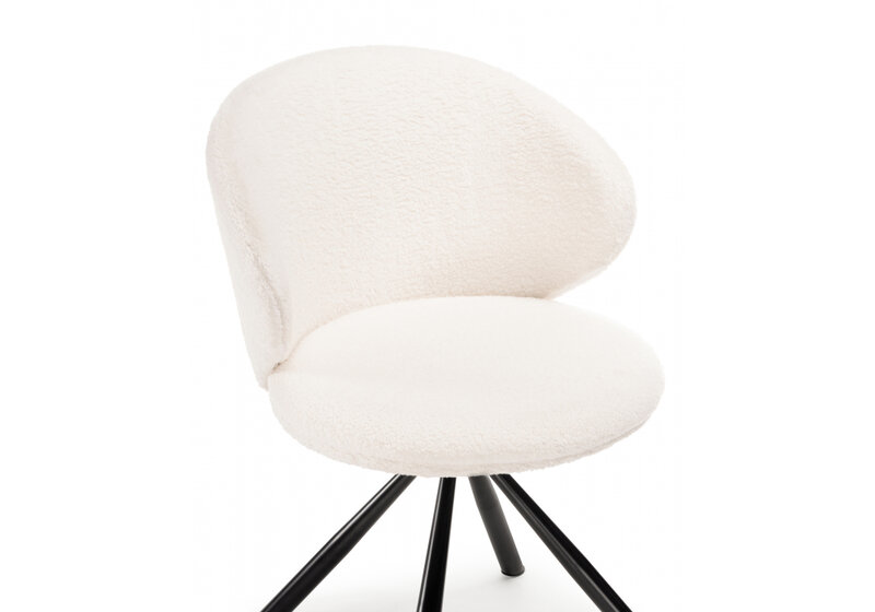 Стул на металлокаркасе, Solomon крутящийся white / black