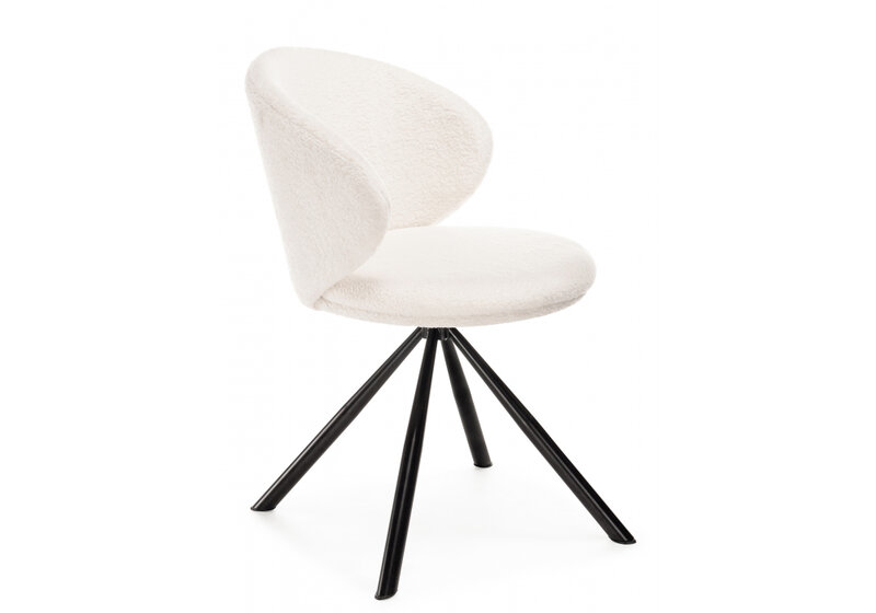 Стул на металлокаркасе, Solomon крутящийся white / black
