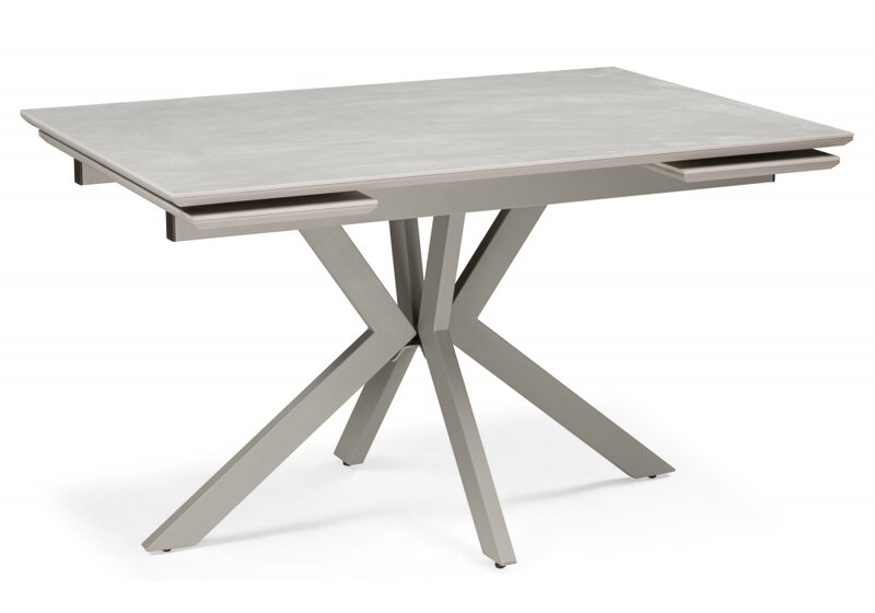 Керамический стол, Пантон 120(180)х80 carmen light gray / серый матовый