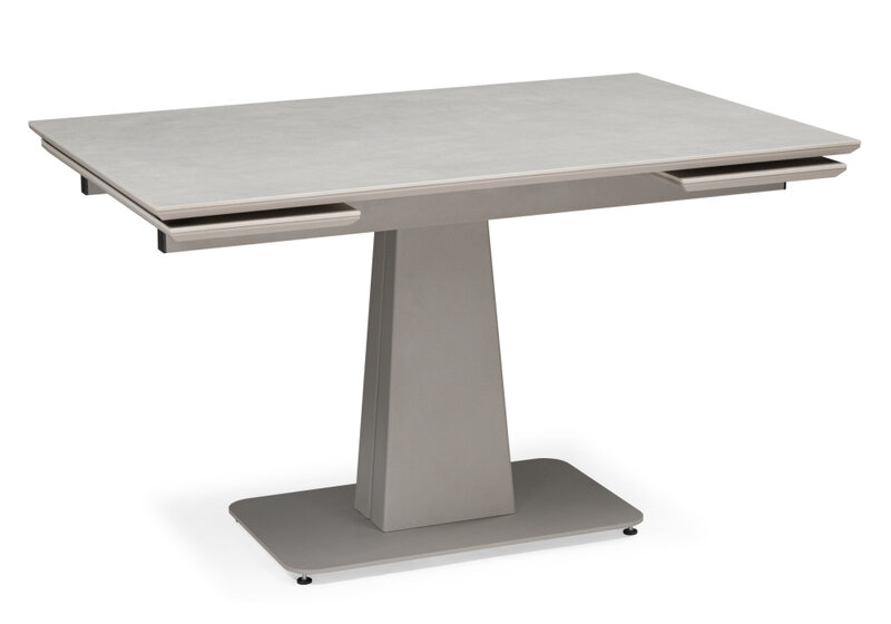 Керамический стол, Мун 120(180)х80 carmen light gray / серый матовый
