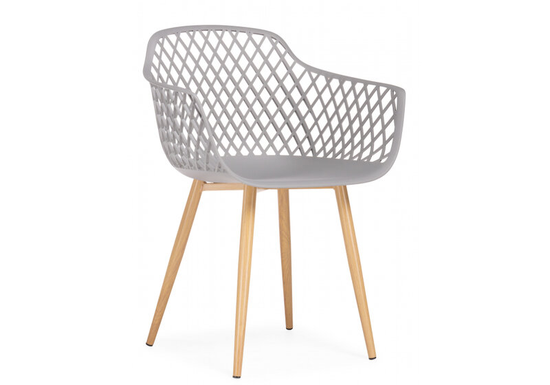 Пластиковый стул, Rikon gray / wood