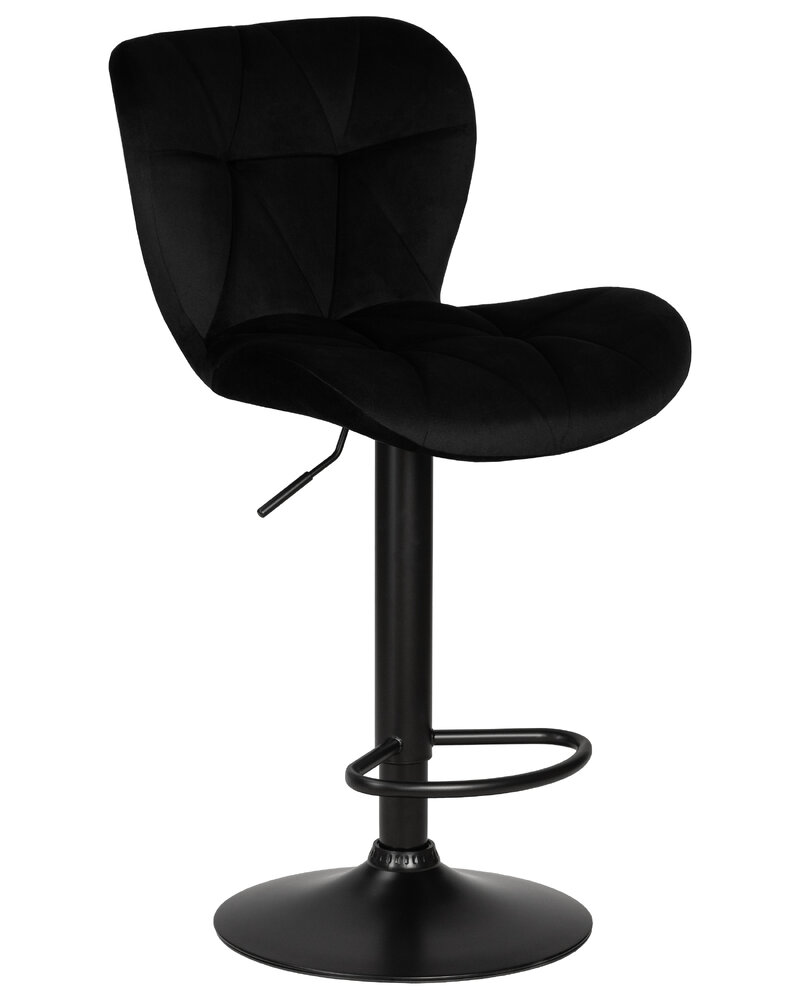 Стул барный DOBRIN BARNY BLACK, черный велюр (MJ9-101)