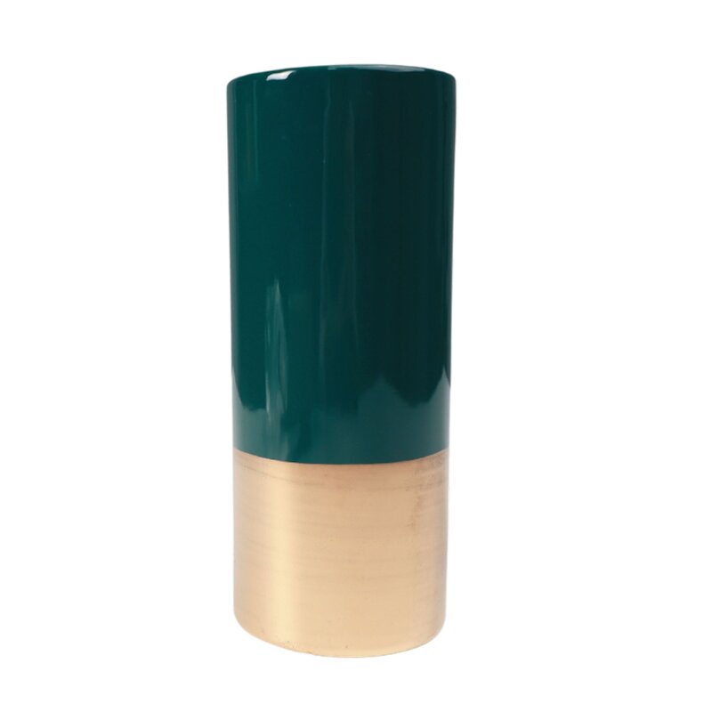 Ваза керамическая TRES, зеленый, 7,5*18,5см, Зеленый